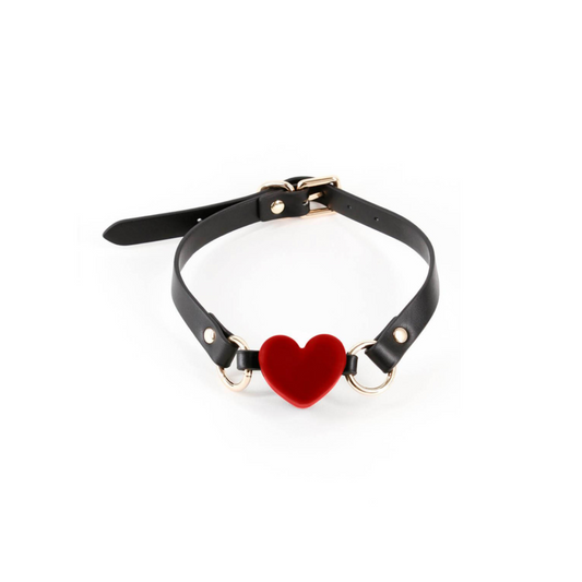 NS Novelties Katherine - Bâillon boule coeur rouge et noir