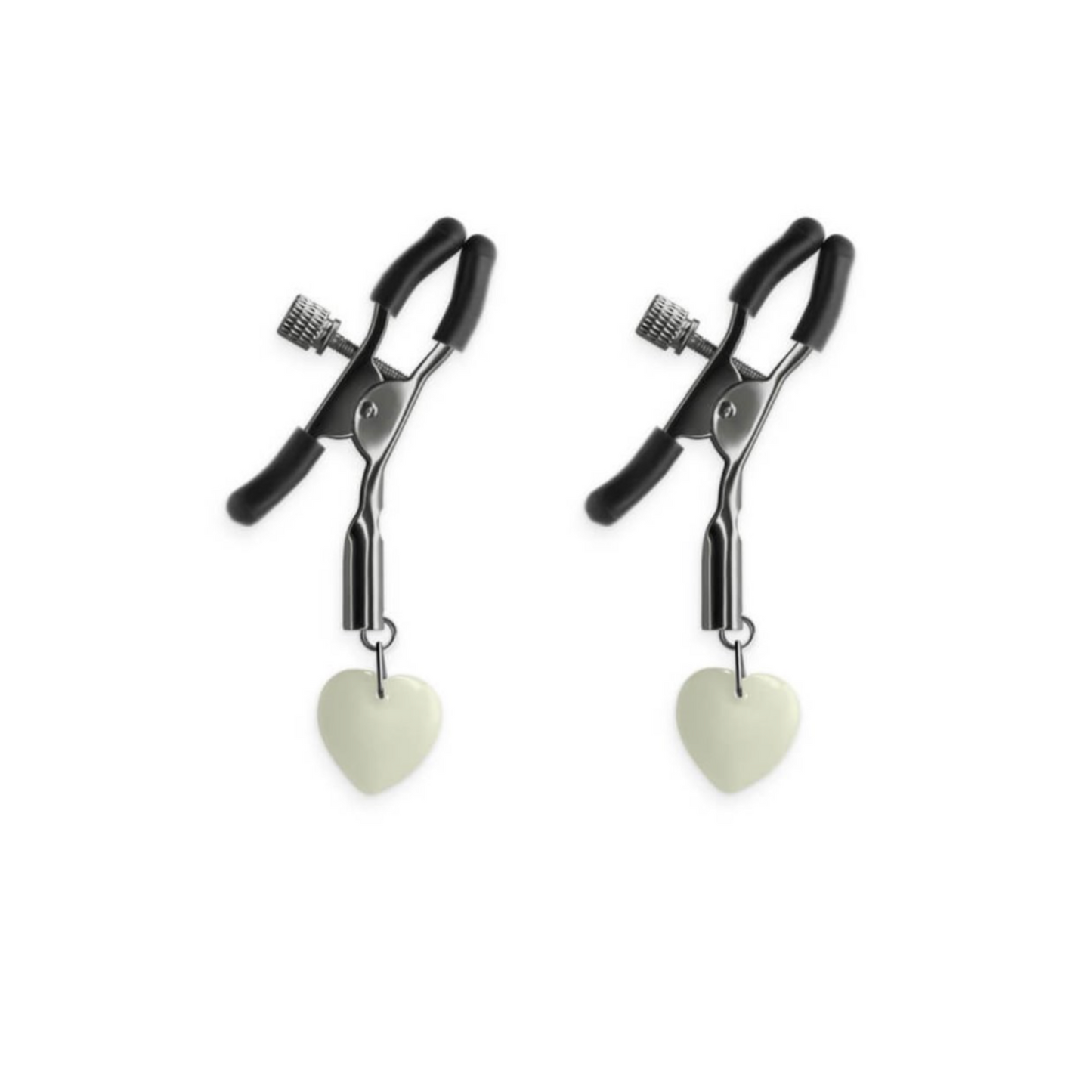 NS Novelties Nipple Clamps Glows In The Dark - Pince à tétons phosphorescentes