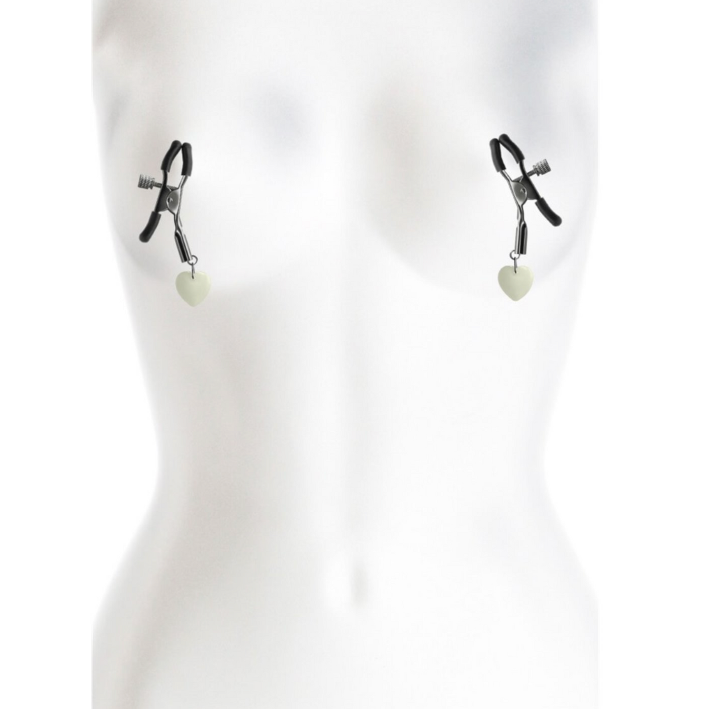 NS Novelties Nipple Clamps Glows In The Dark - Pince à tétons phosphorescentes