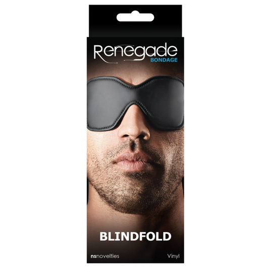 NS Novelties Renegade Blindfold – Masque BDSM pour les Yeux en Vinyle