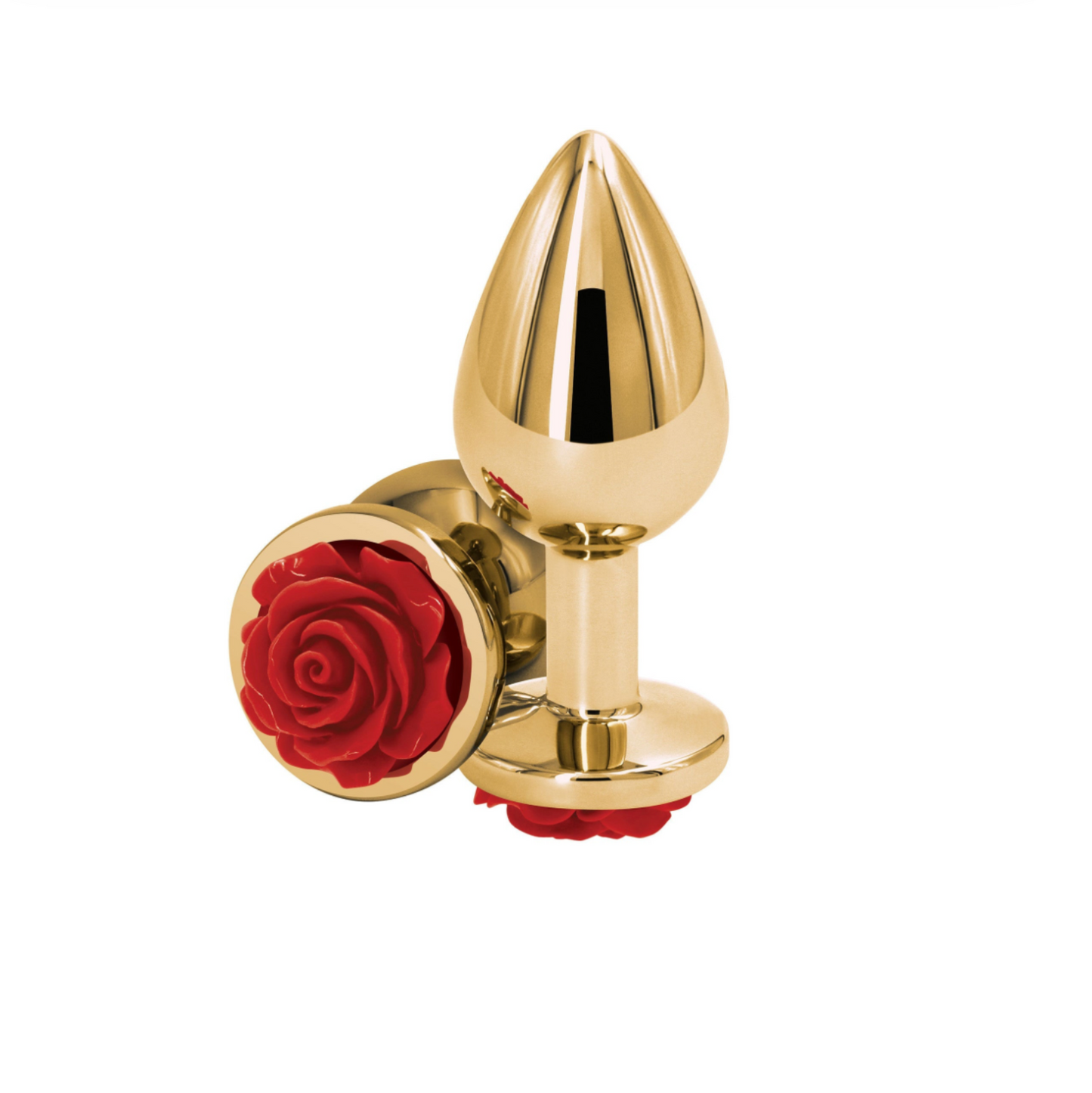 NS Novelties Rose Buttplug M - Plug anal doré avec rose