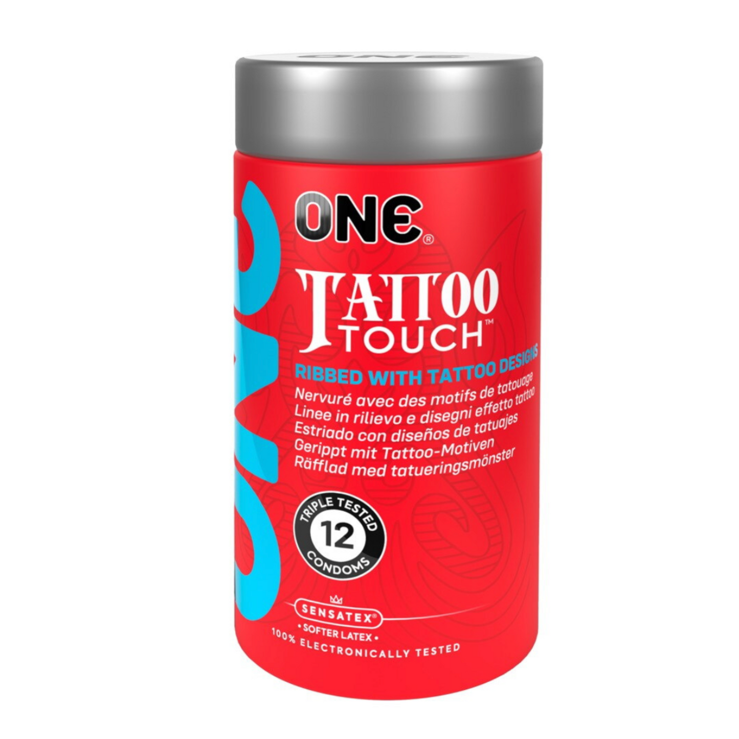One Tattoo Touch - Préservatifs colorés et nervurés