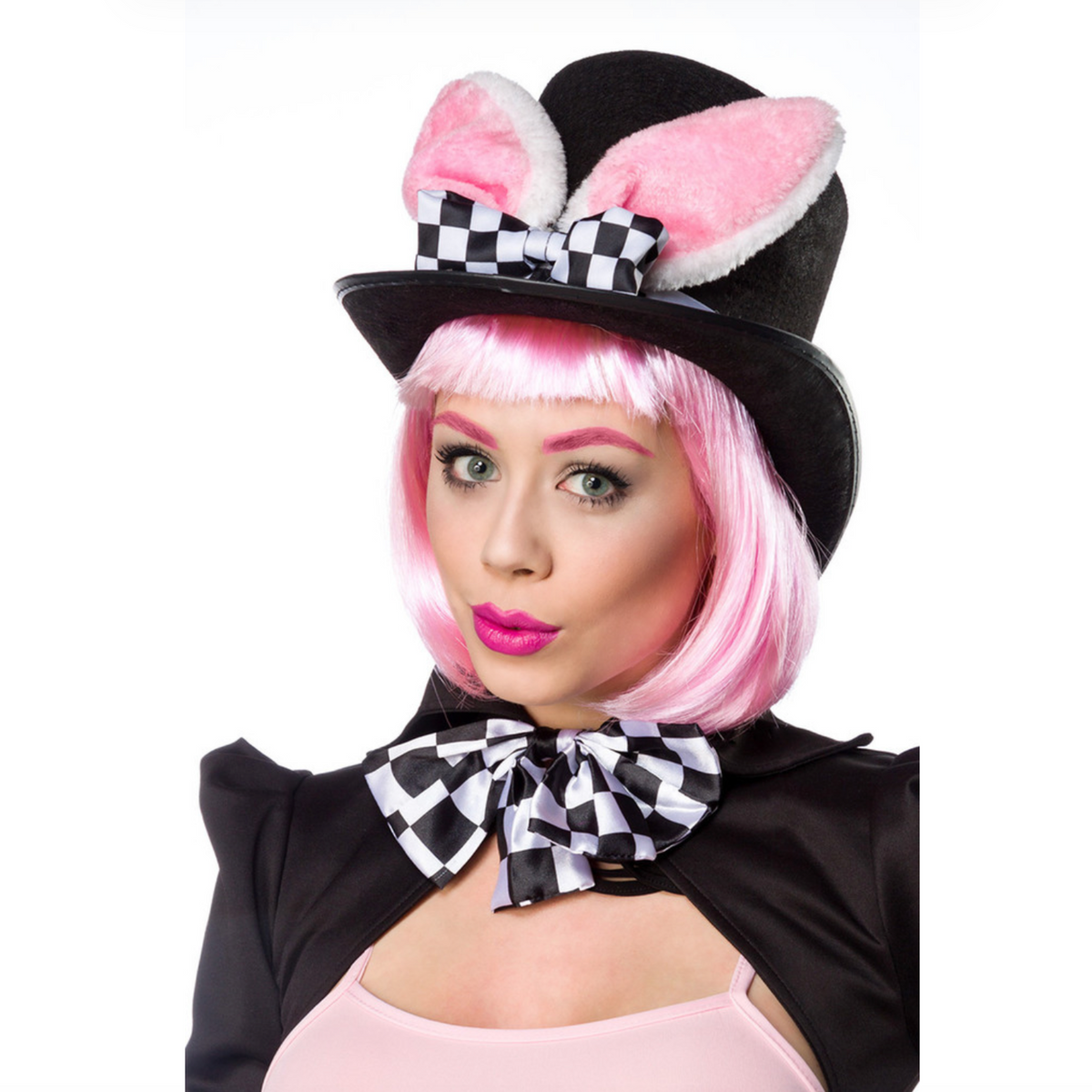 Pink Rabbit – Déguisement lapin rose avec robe, frac & accessoires