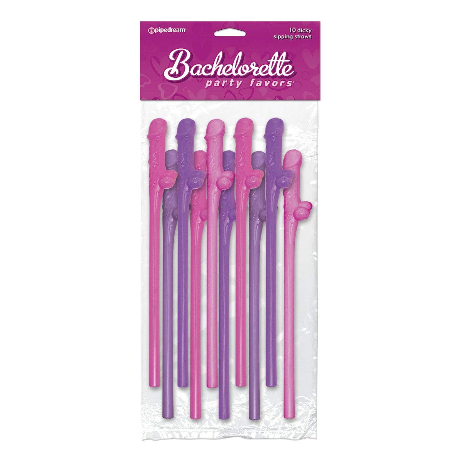 Pipedream Pailles Pénis x10 - Pailles humoristiques