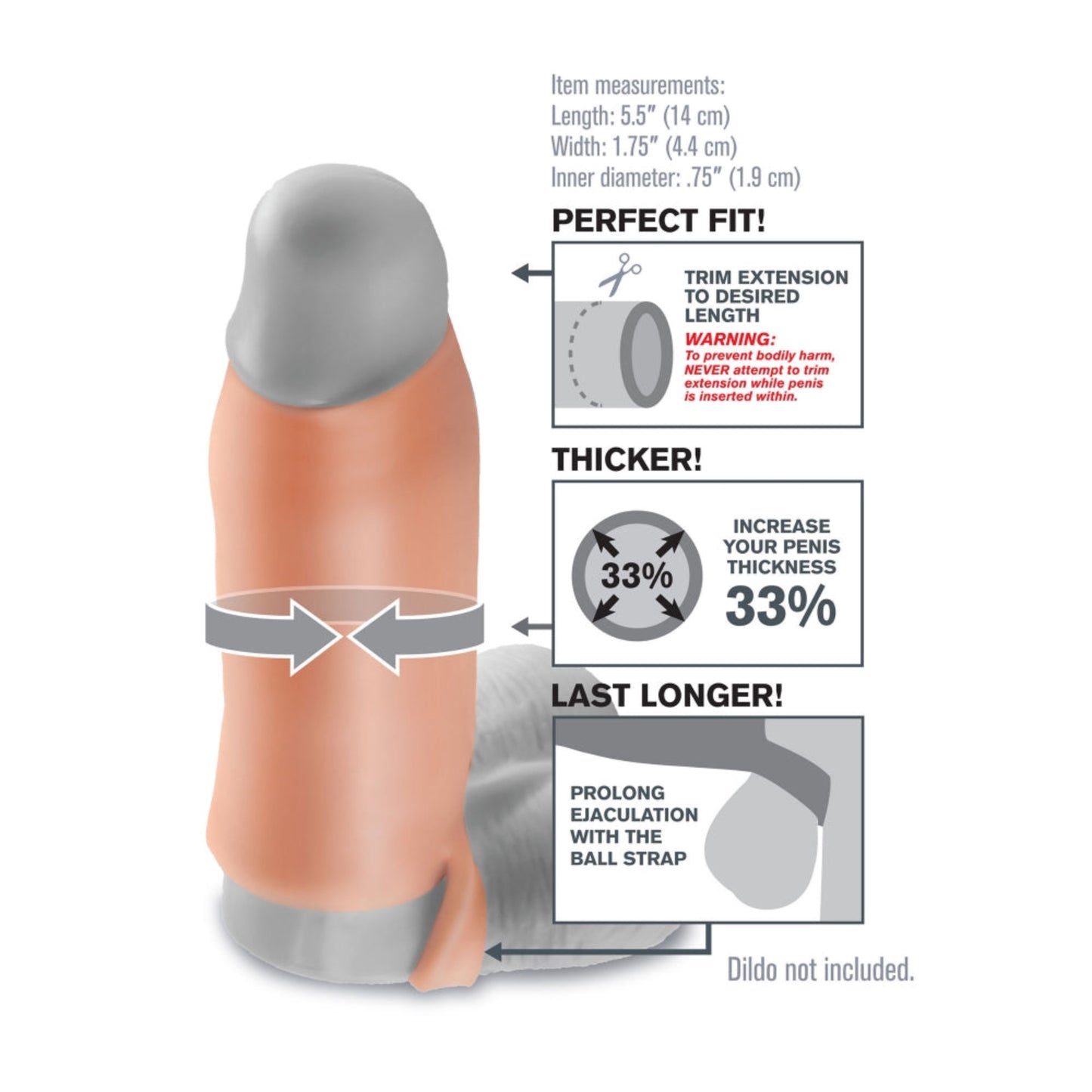 Pipedream X-Tensions Real Feel Enhancer – Gaine pénienne