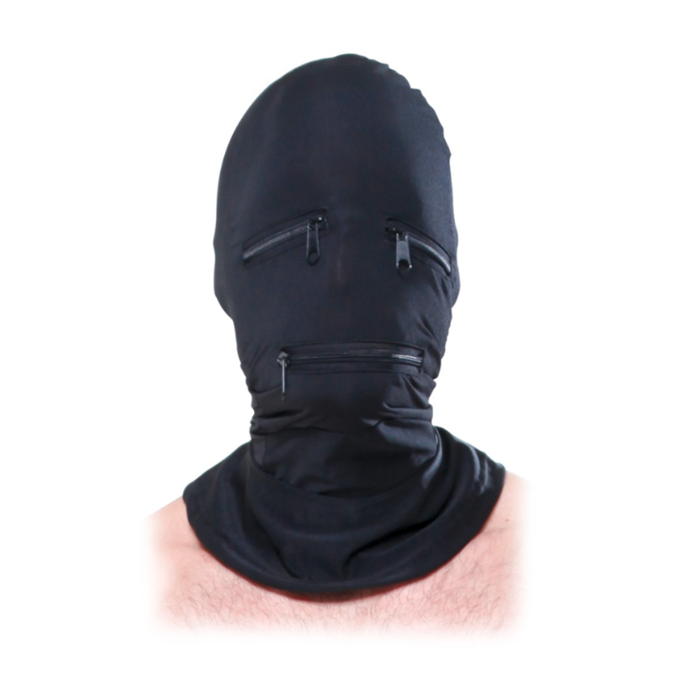 Pipedream Zipper Face – Cagoule BDSM avec fermetures éclair yeux et bouche