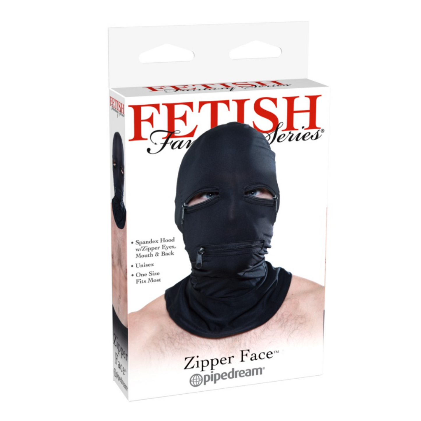 Pipedream Zipper Face – Cagoule BDSM avec fermetures éclair yeux et bouche