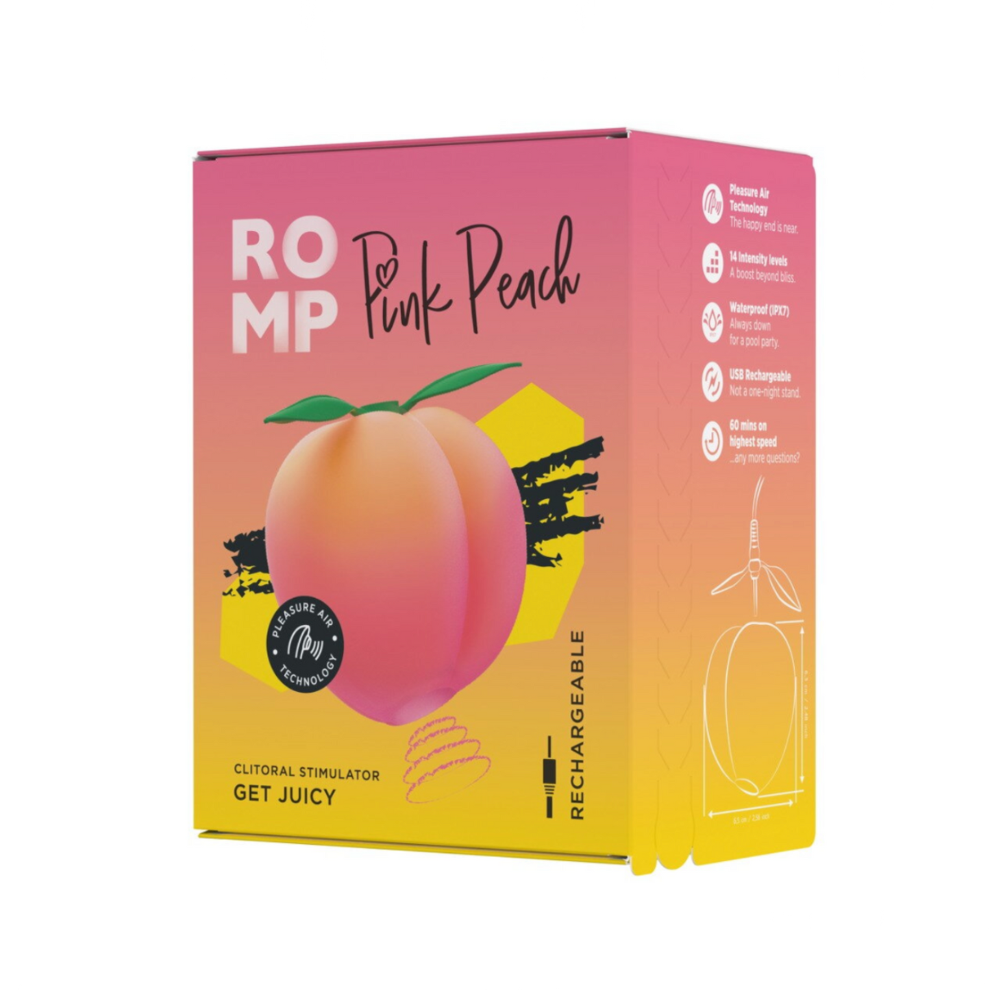 ROMP Pink Peach – Stimulateur clitoridien à air pulsé