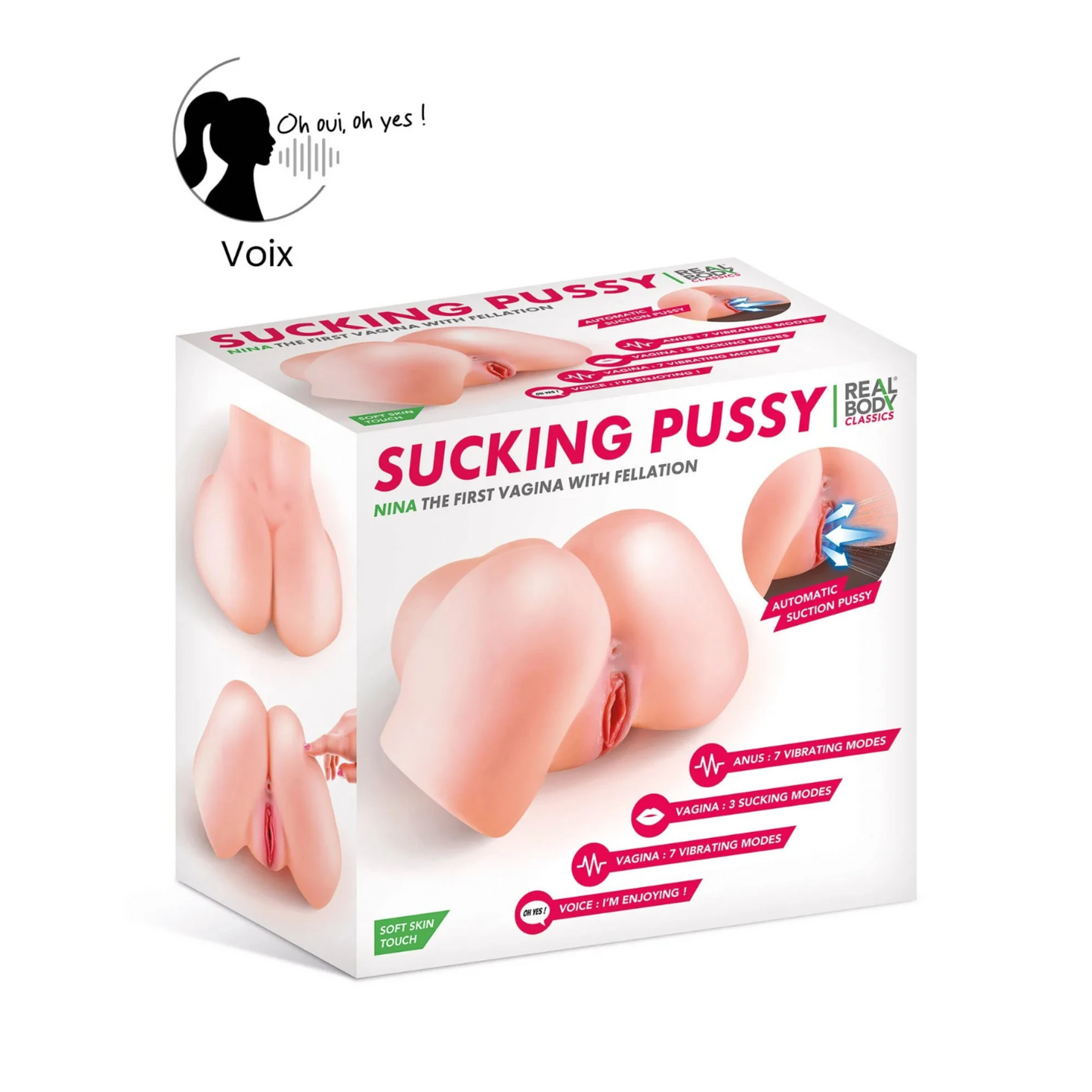 Real Body Sucking Pussy Nina - Masturbateur réaliste à succion