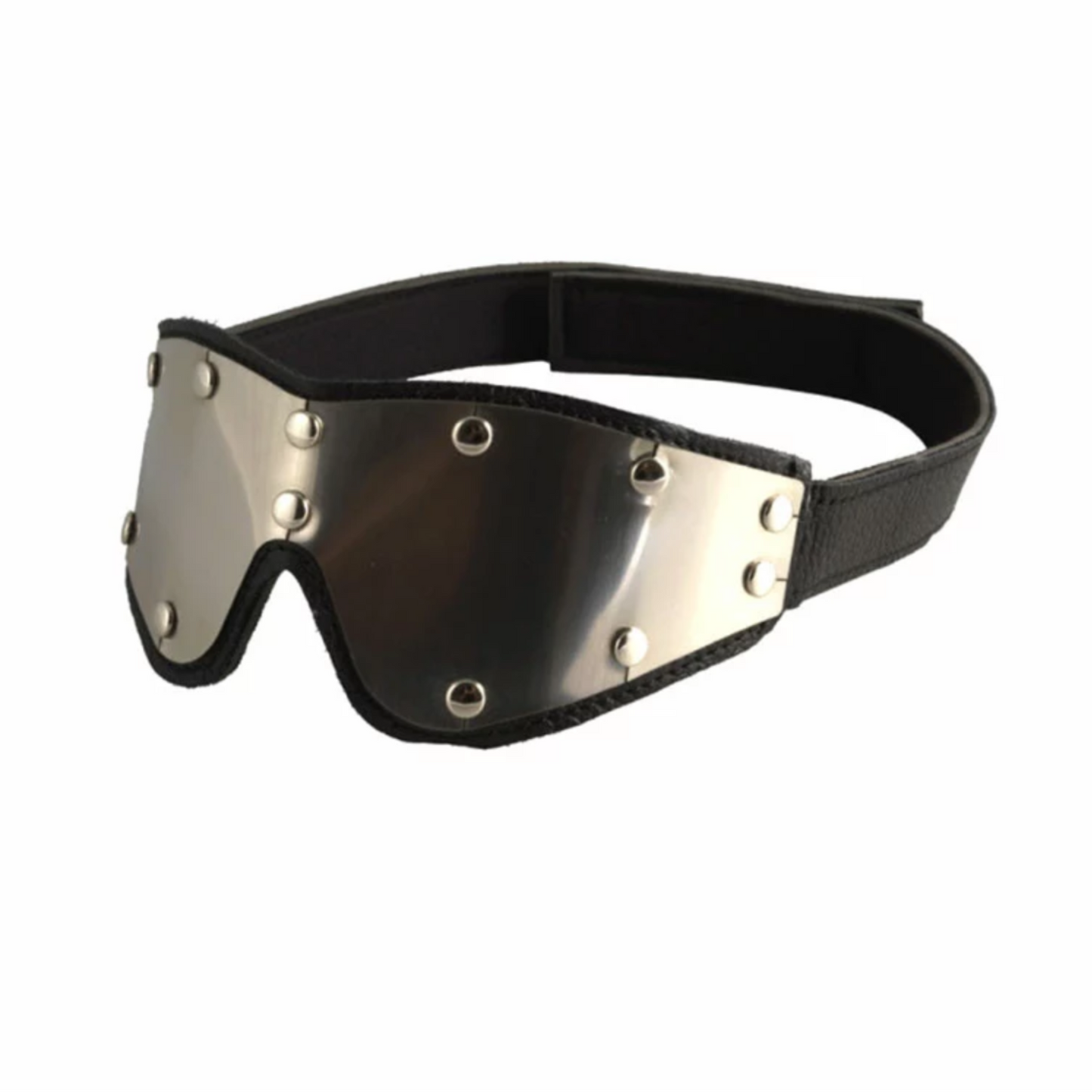Rimba Blindfold – Masque pour les yeux en cuir avec face miroir