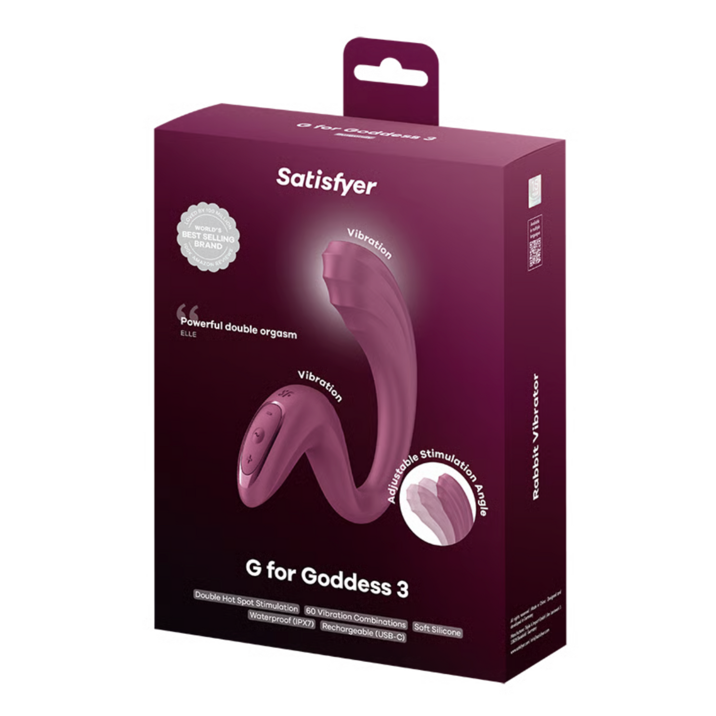Satisfyer G for Goddess 3 - Vibromasseur rabbit point G & clitoris