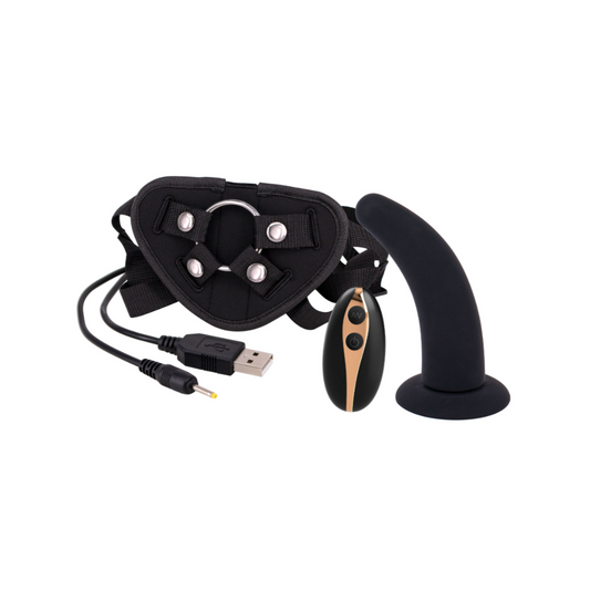 Seven Creations Strap-On 5'' - Gode-ceinture vibrant et télécommandé