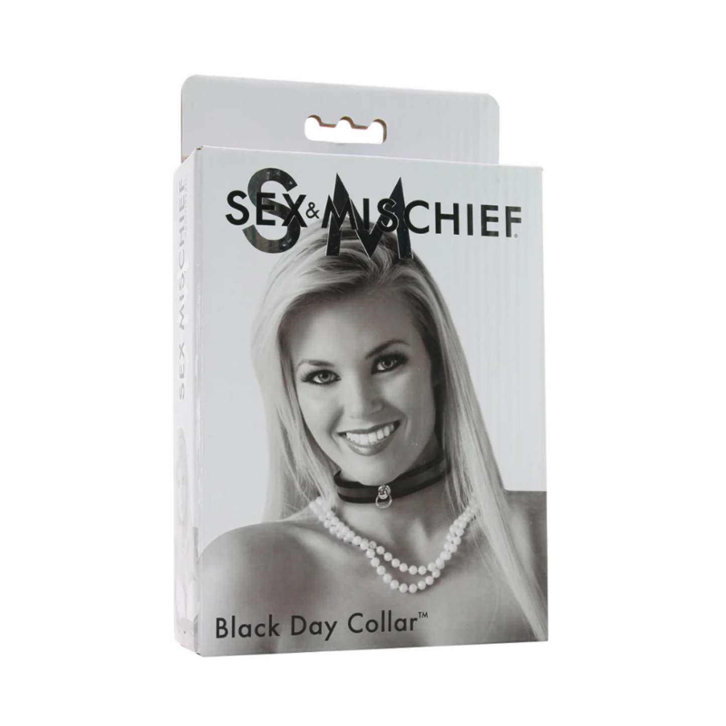 Sex & Mischief Black Day Collar – Collier BDSM rembourré velcro