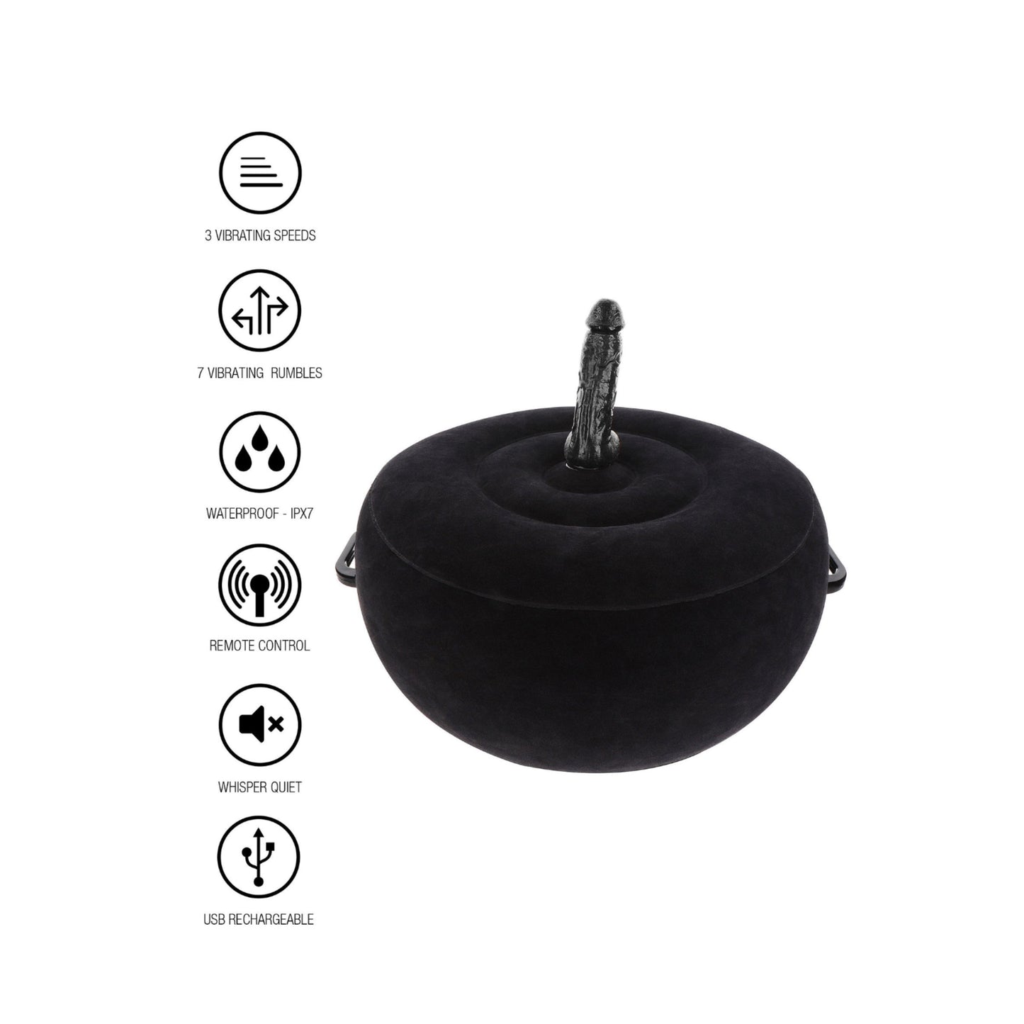 Taboom Inflatable Fuck Seat – Coussin gonflable vibrant télécommandé