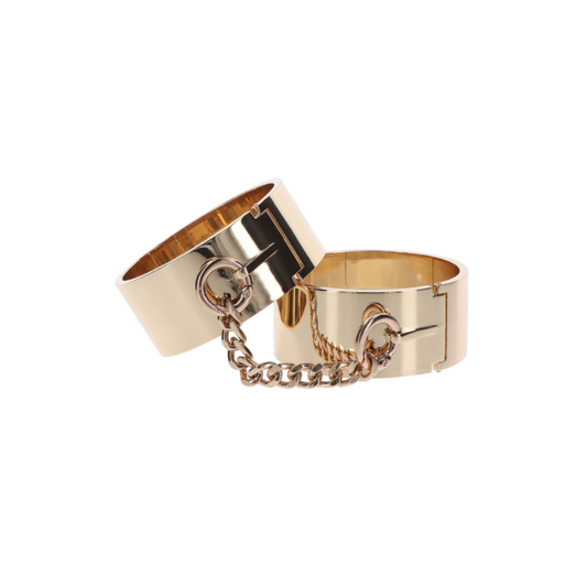 Taboom Slave Wrist Cuffs Dona – Menottes poignets métal doré