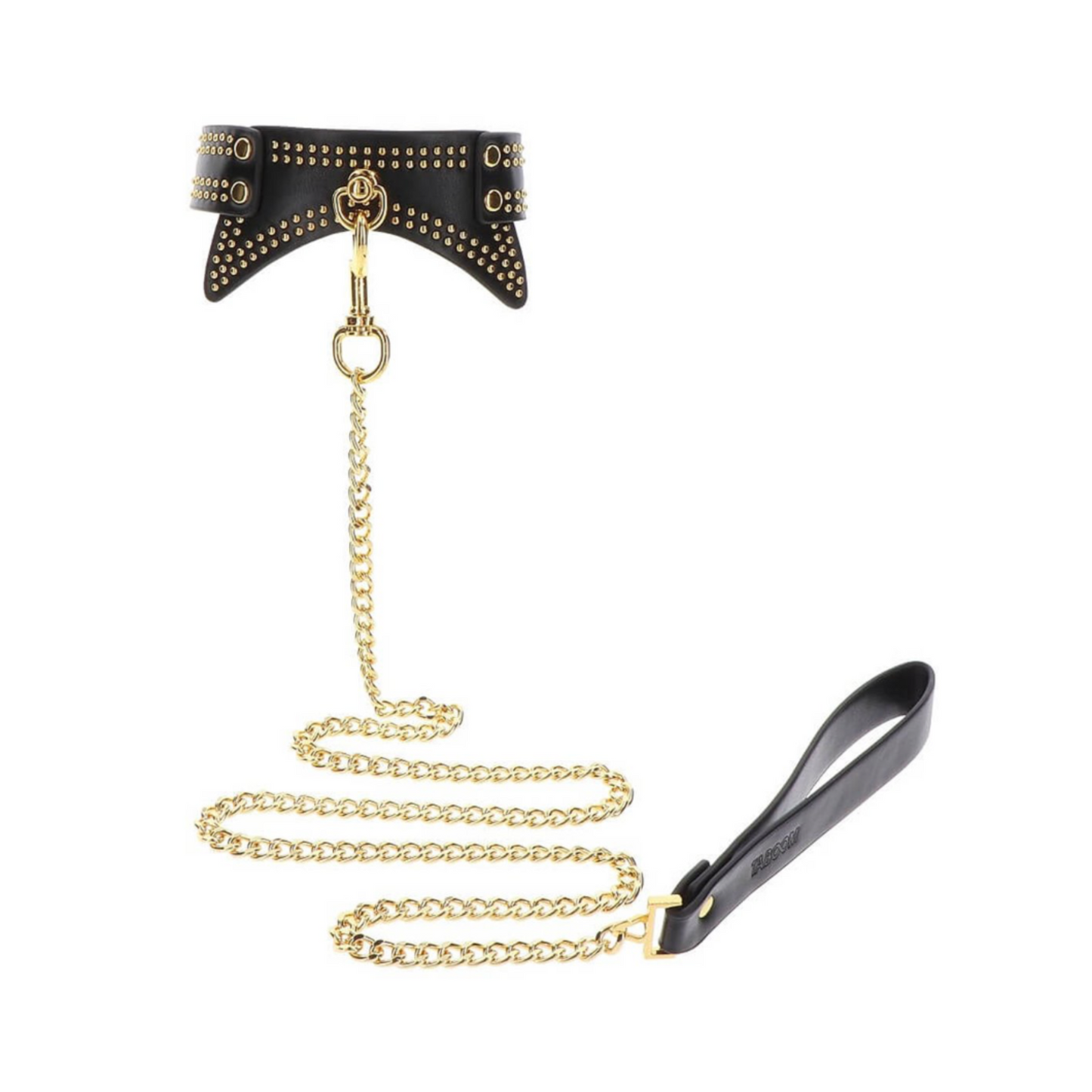 Taboom Studded Collar and Leash Vogue – Collier et laisse à rivets dorés