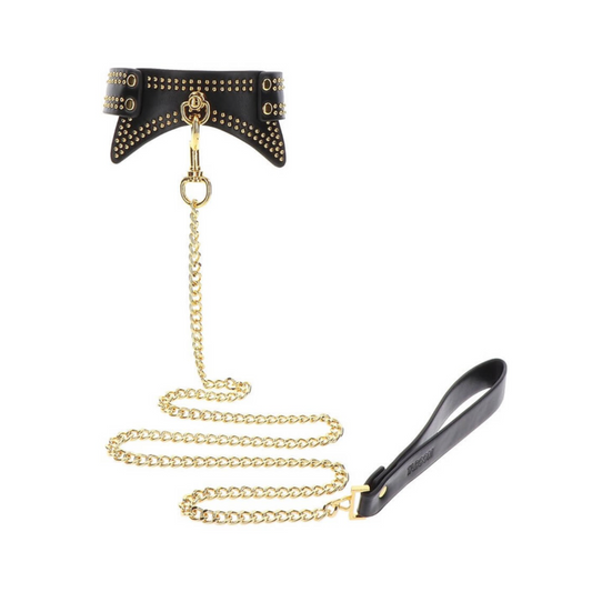 Taboom Studded Collar and Leash Vogue – Collier et laisse à rivets dorés