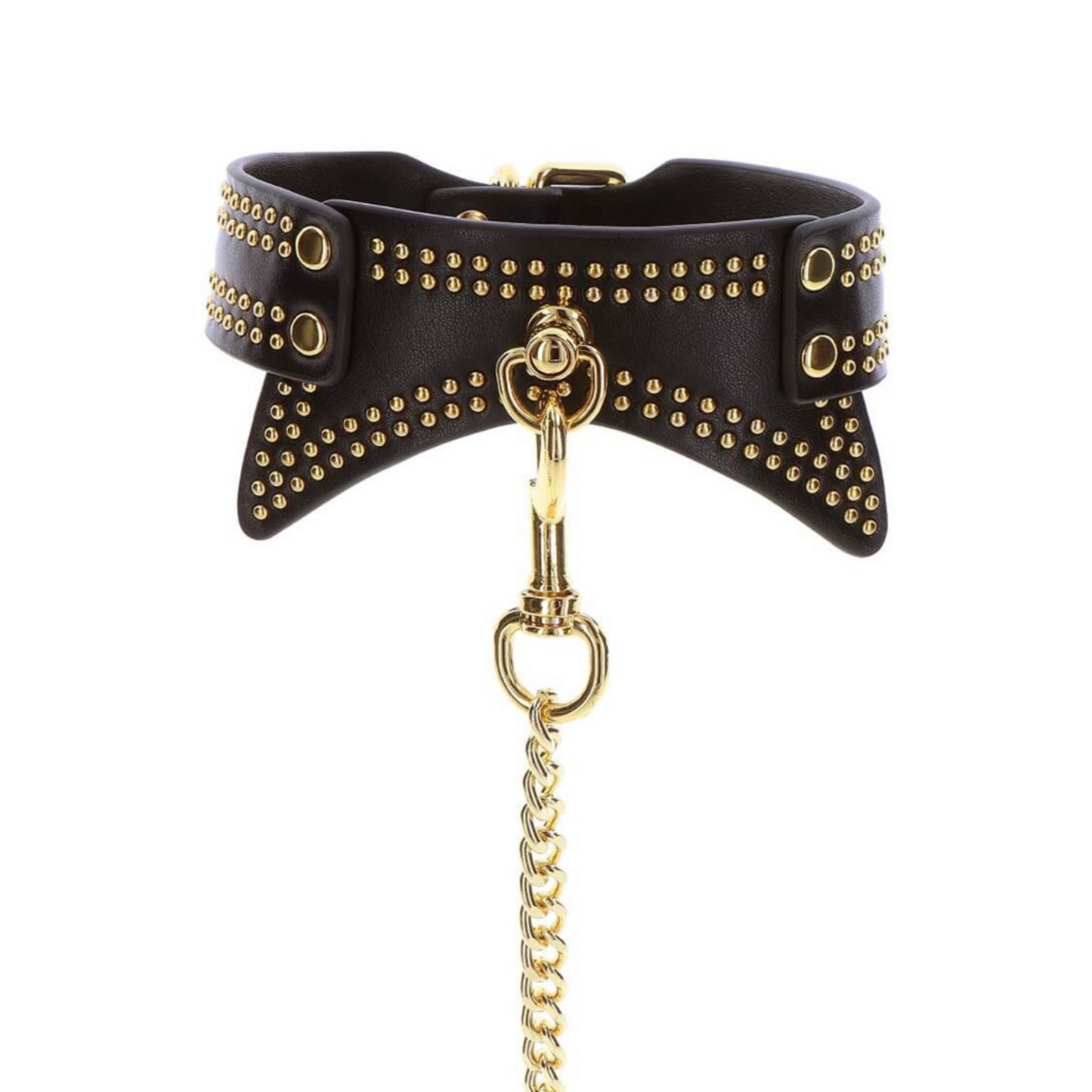 Taboom Studded Collar and Leash Vogue – Collier et laisse à rivets dorés