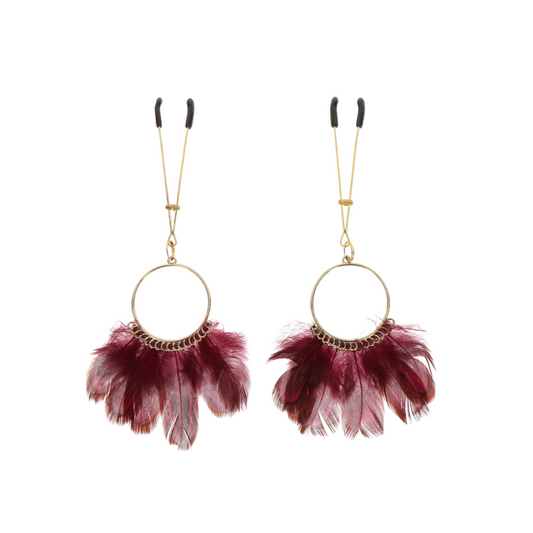 Taboom Tweezers with Feathers - Pinces à tétons avec plumes