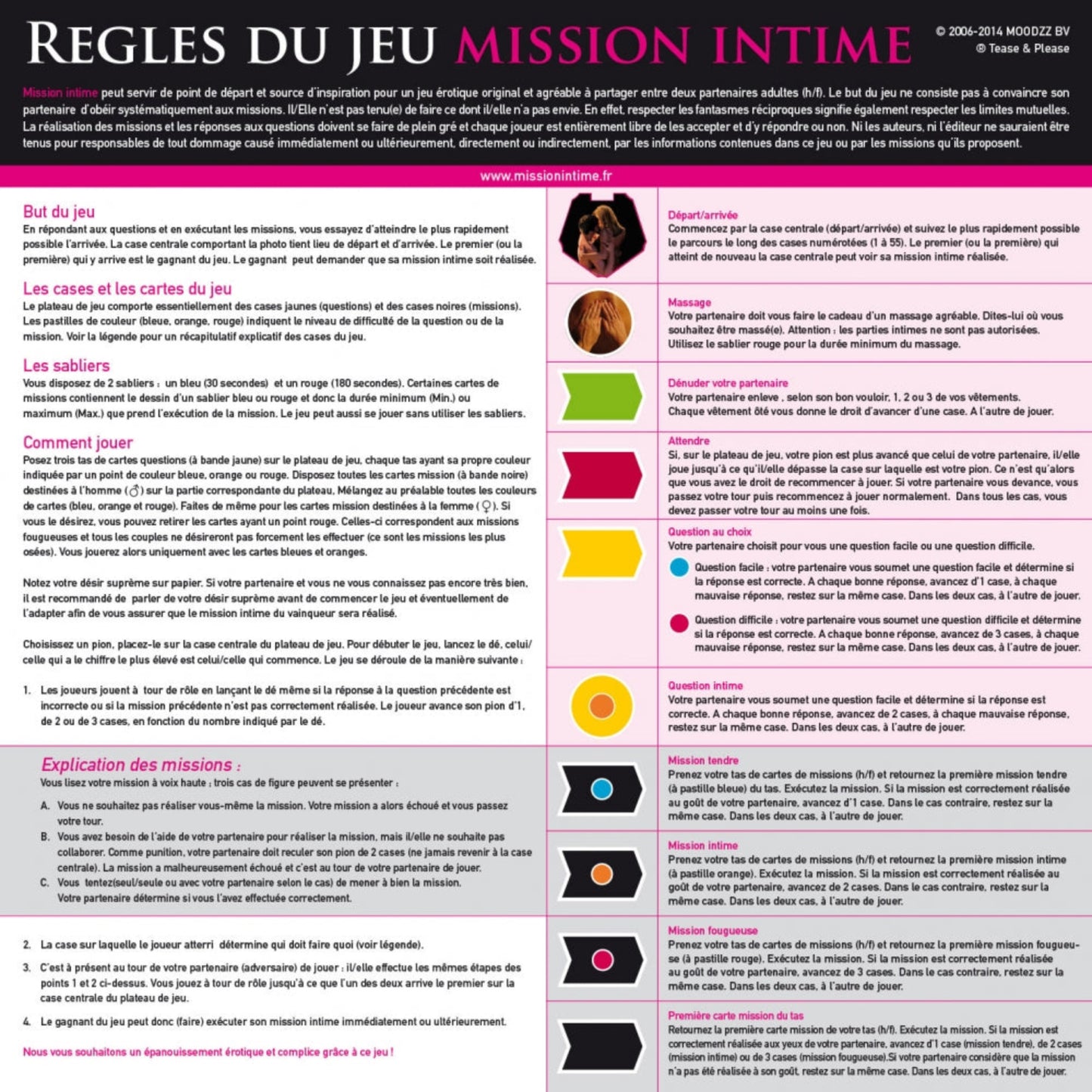 Tease & Please Mission Intime - Jeu pour couple FR/DE
