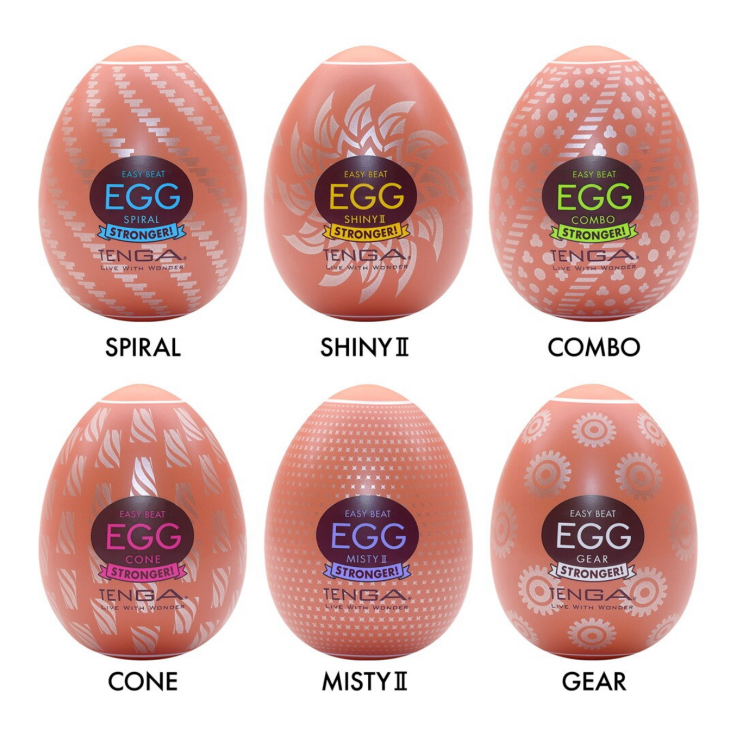 Tenga Egg Hard Boiled II - Masturbateur (pack de 6)
