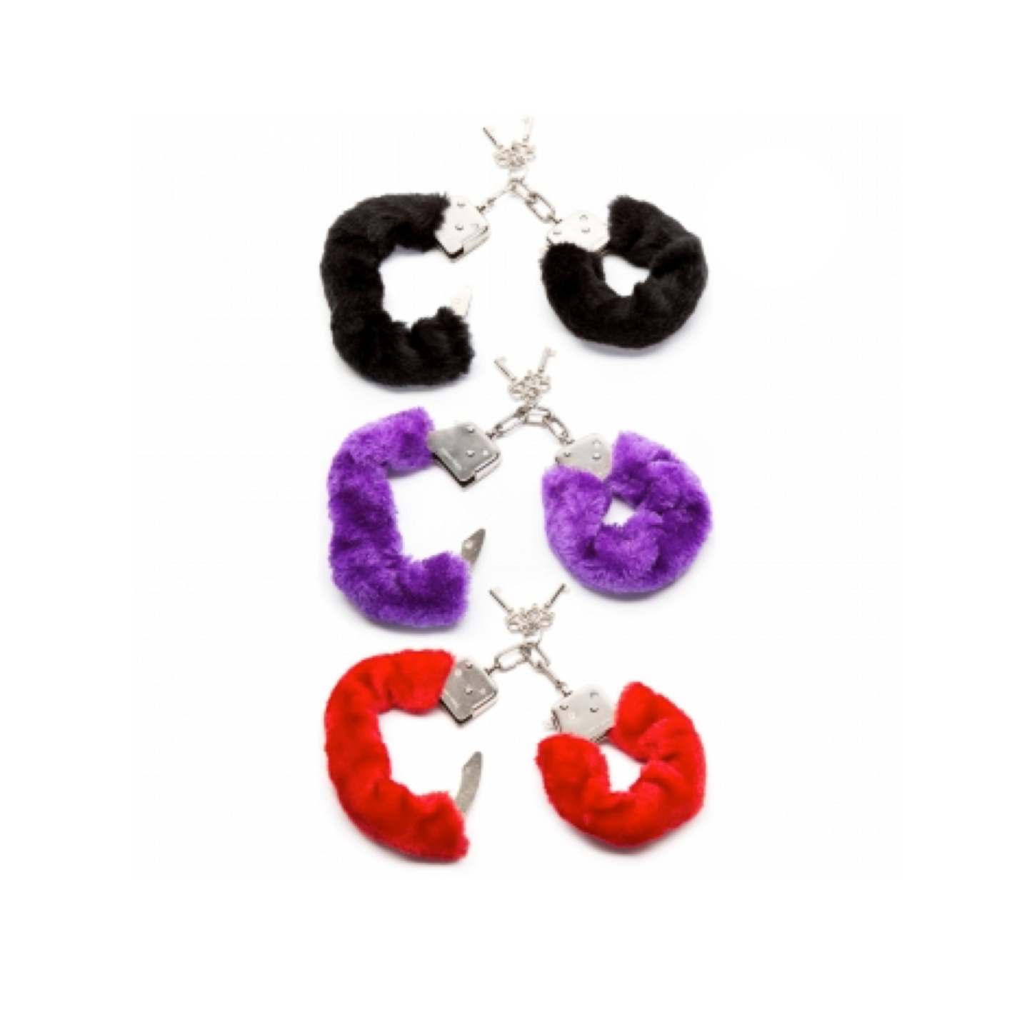 ToyJoy Furry Fun Cuffs – Menottes métal avec fourrure douce et clés
