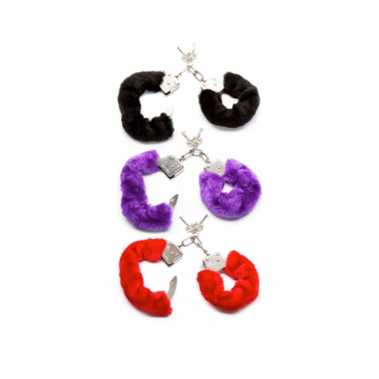 ToyJoy Furry Fun Cuffs – Menottes métal avec fourrure douce et clés