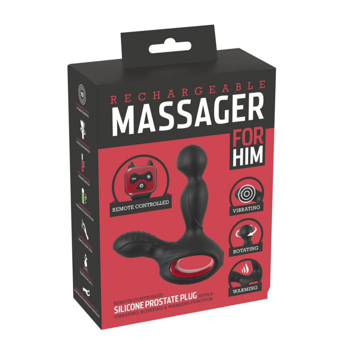 You2Toys Silicone Prostate Plug - Stimulateur prostatique rotatif & chauffant