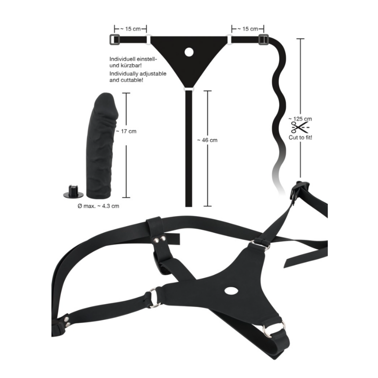 You2Toys Silicone Strap-On - Gode ceinture silicone