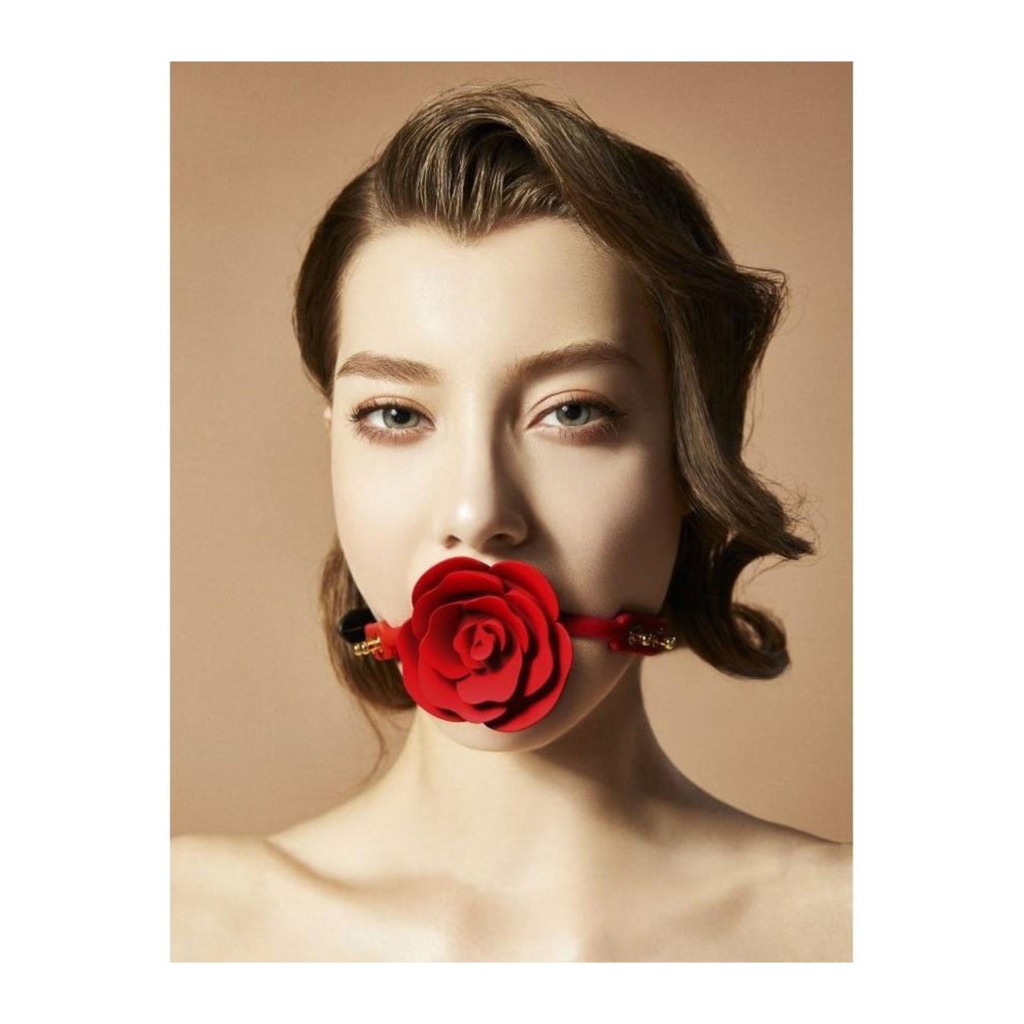 Upko & Zalo Rose Ball Gag - Bâillon boule avec rose amovible