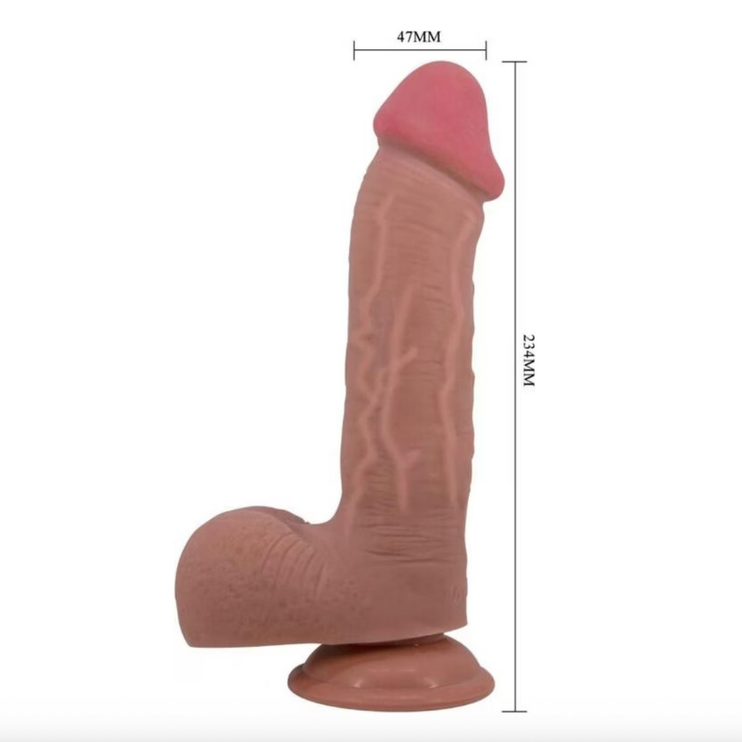Pretty Love Baile Sliding Skin - Gode Ventouse Réaliste 23.4 cm