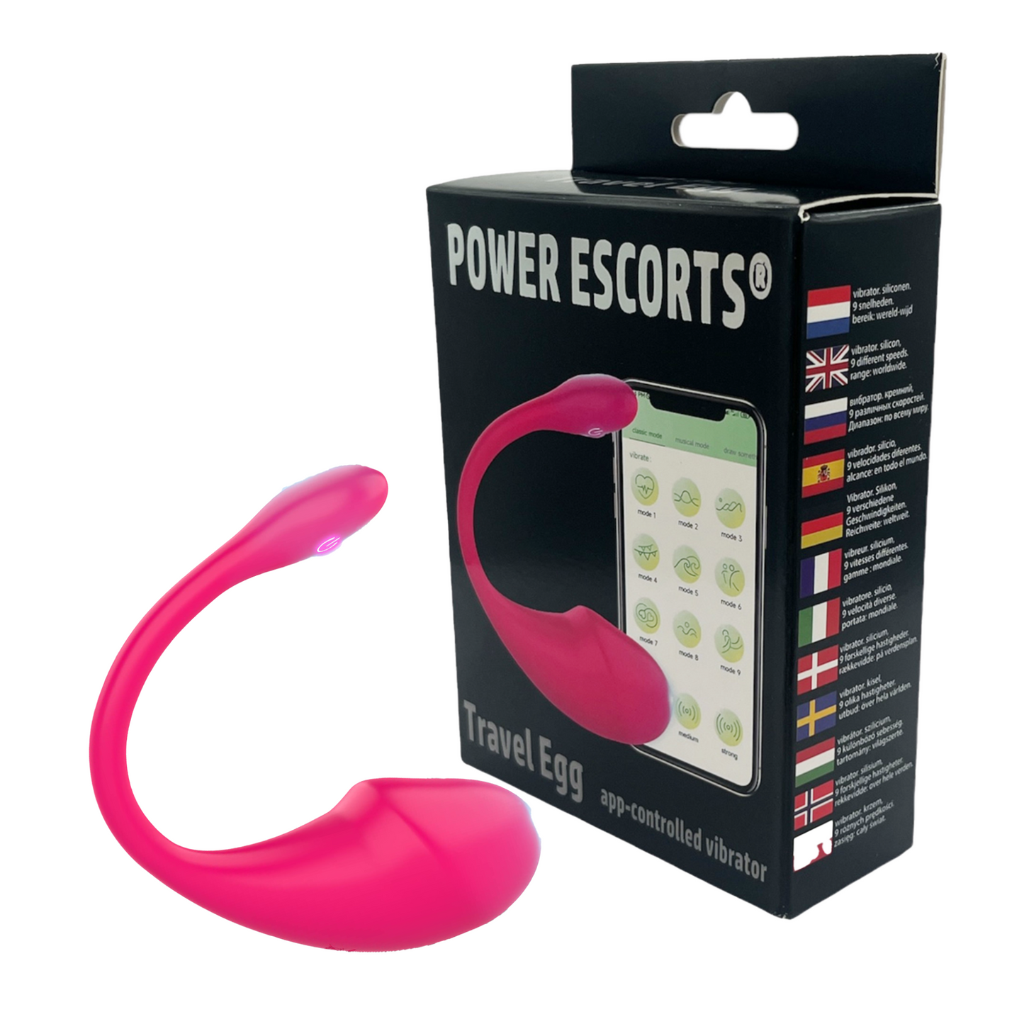 Power Escorts Travel Egg - Oeuf vibrant connecté