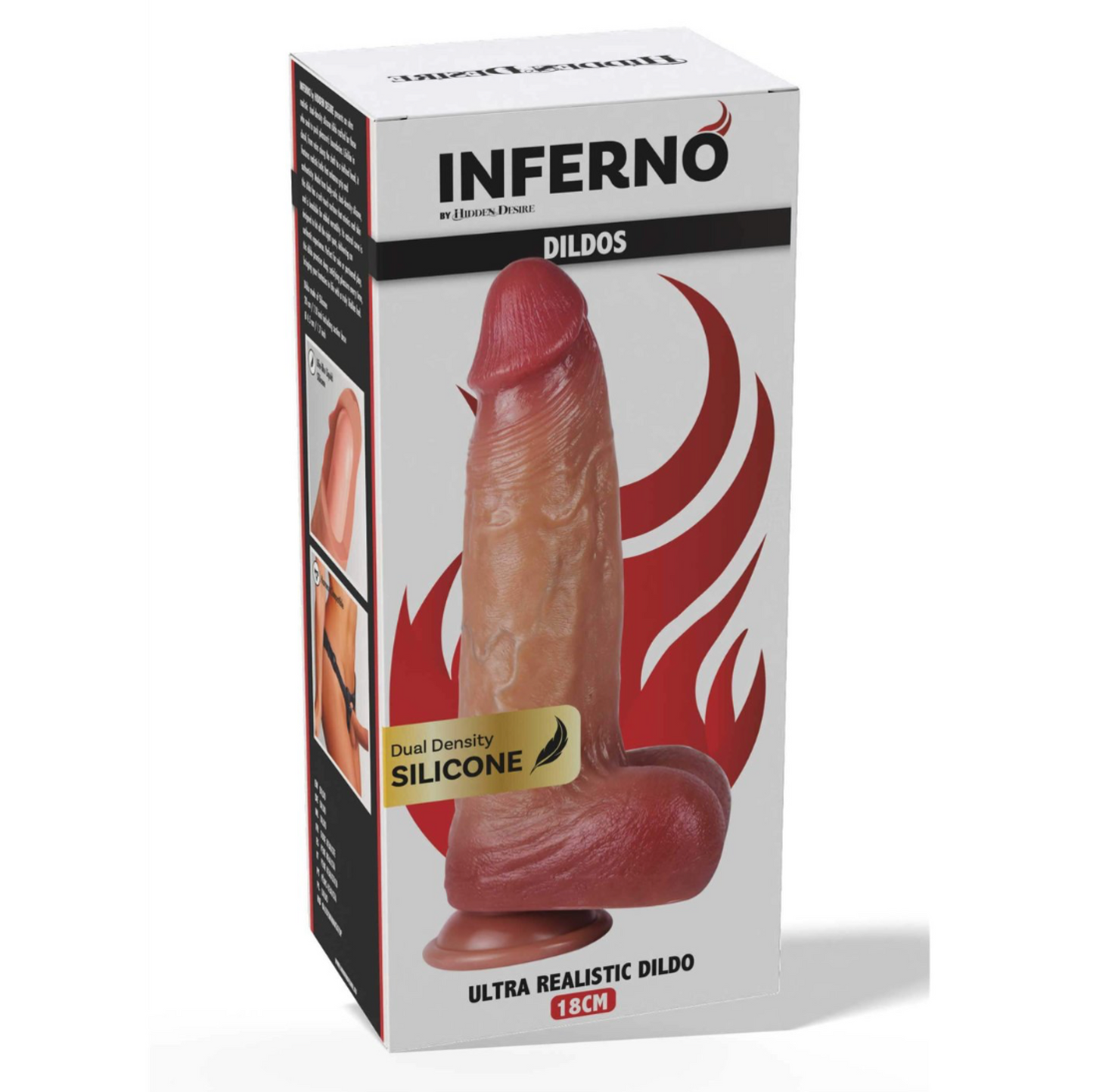 Inferno Ultra Realistic Dildo - Gode silicone double densité 18 cm