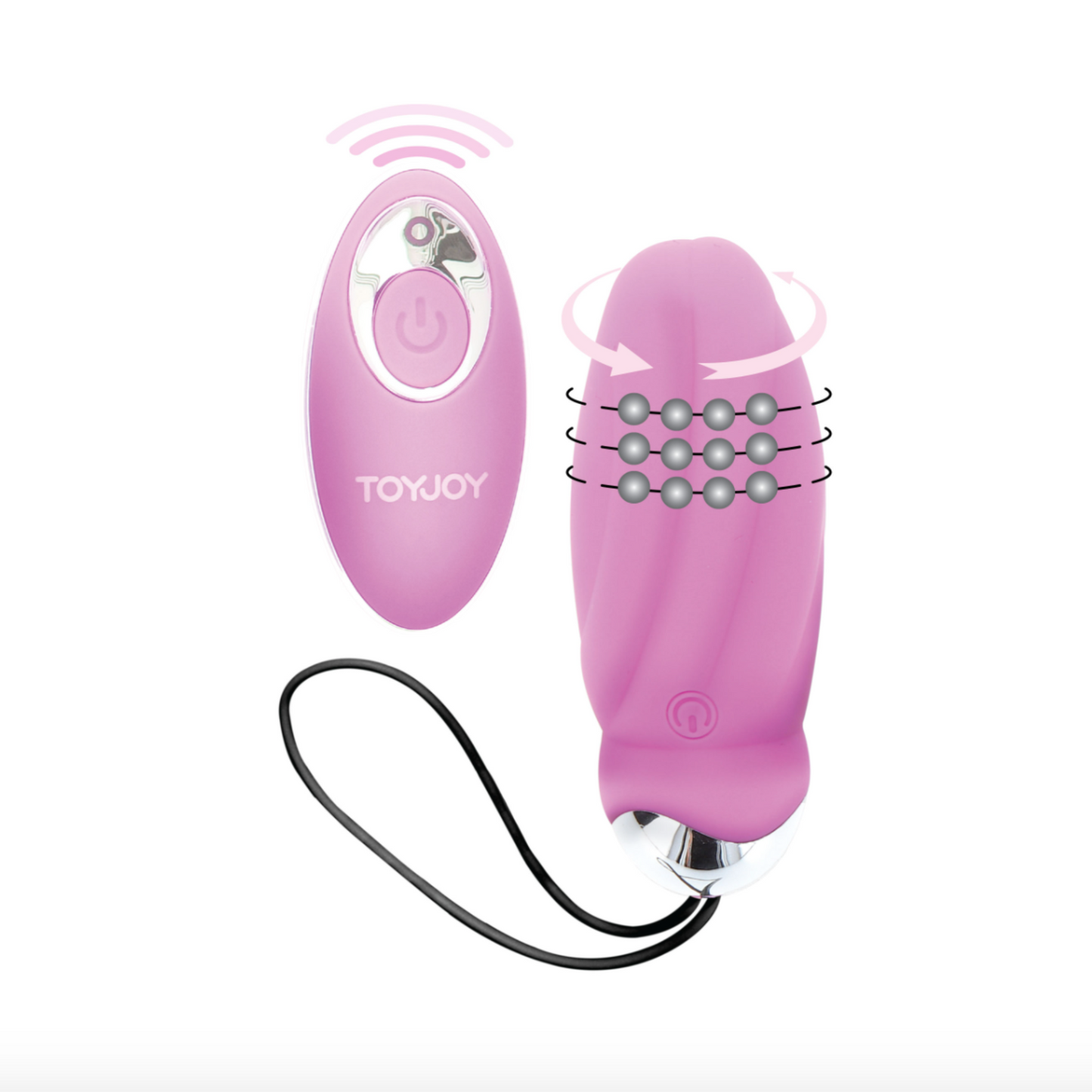 ToyJoy You Crack Me Up - Oeuf télécommandé à perles rotatives