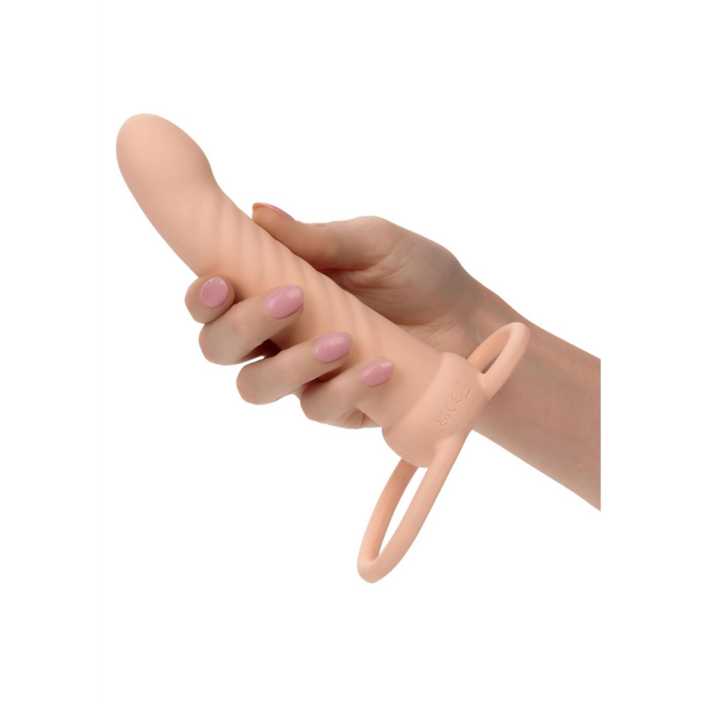 CalExotics Ribbed Dual Penetrator - Vibromasseur double pénétration