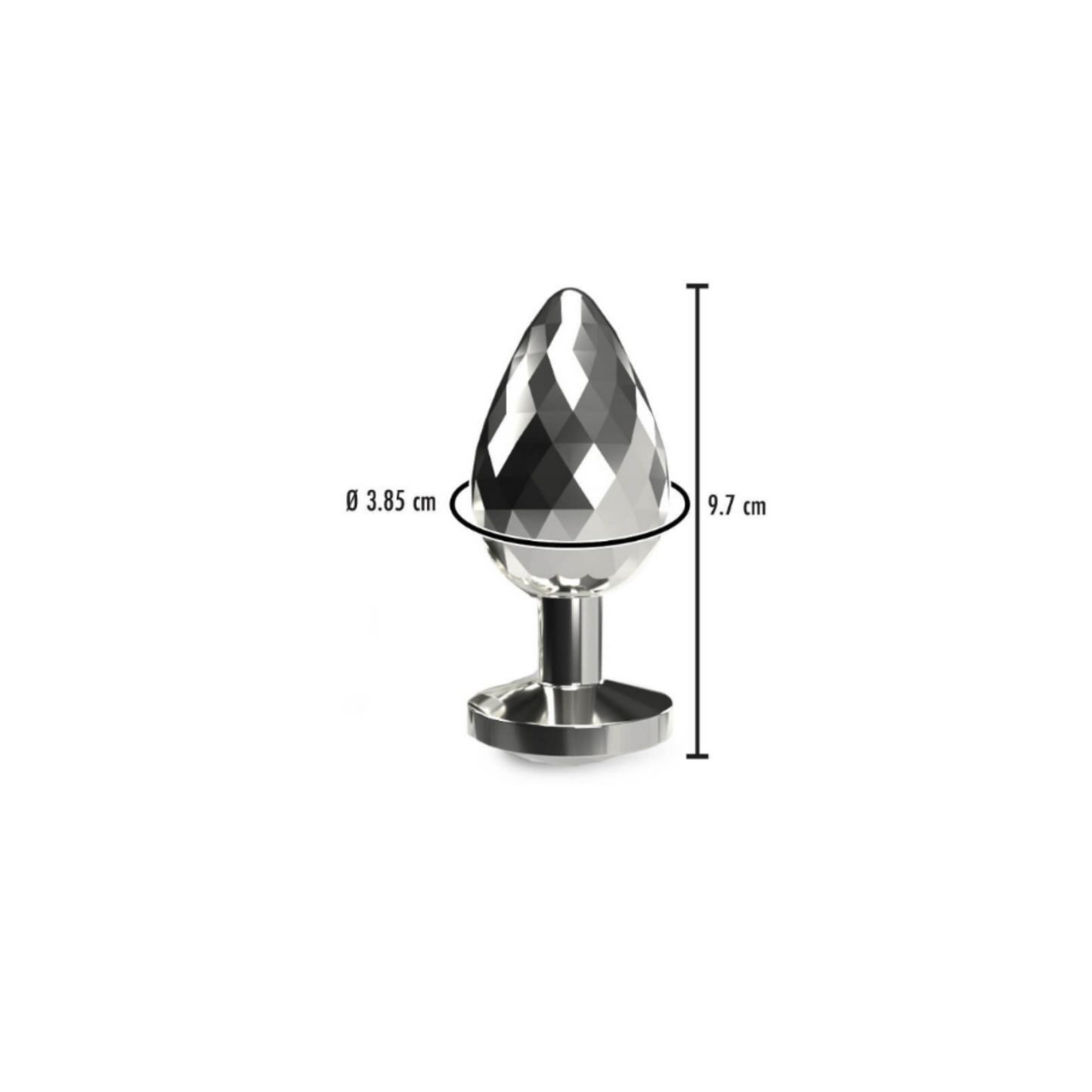 ToyJoy Disco Diamond Plug Large - Plug anal en aluminium