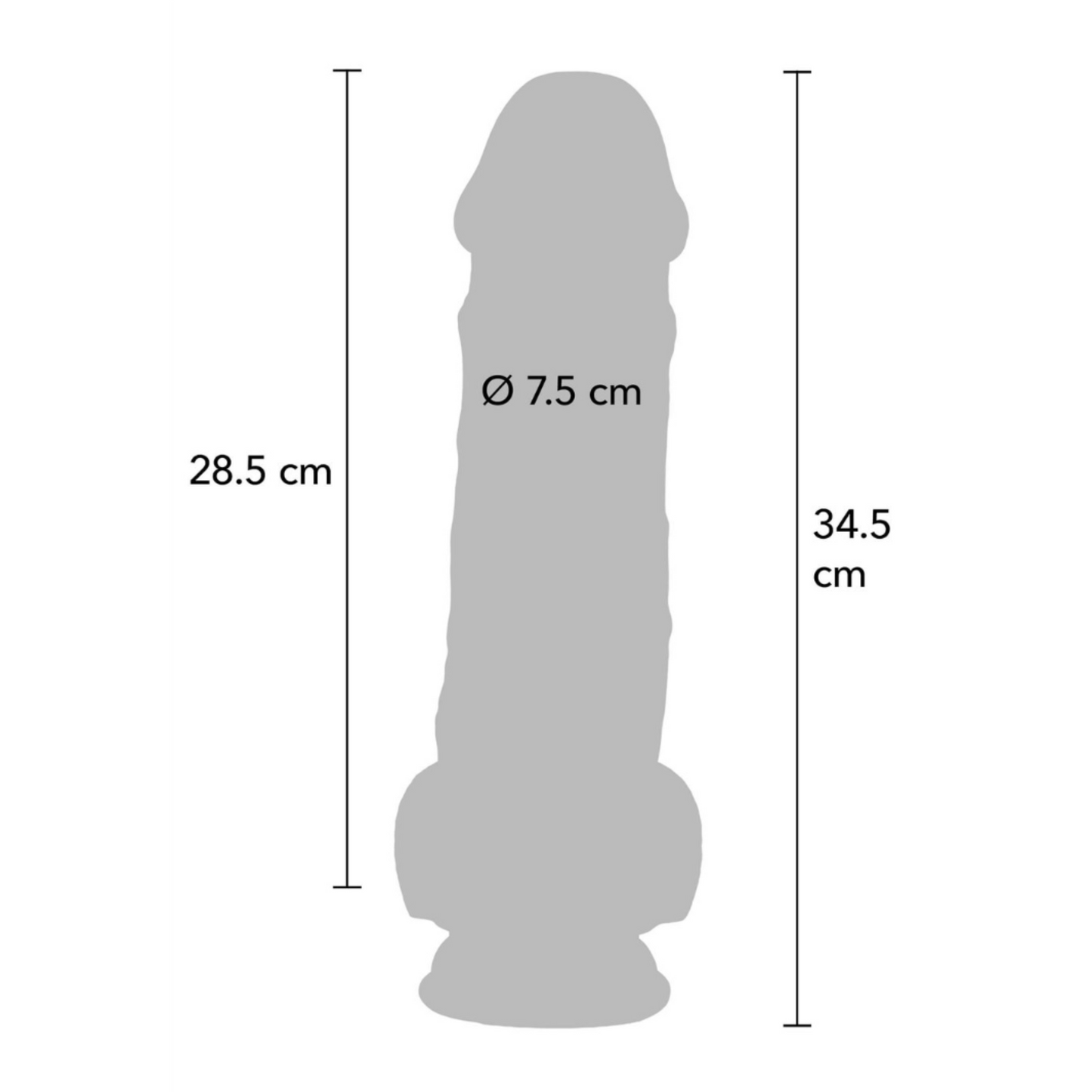ToyJoy Get Real Extra Thick - Gode réaliste XXL 34.5 cm