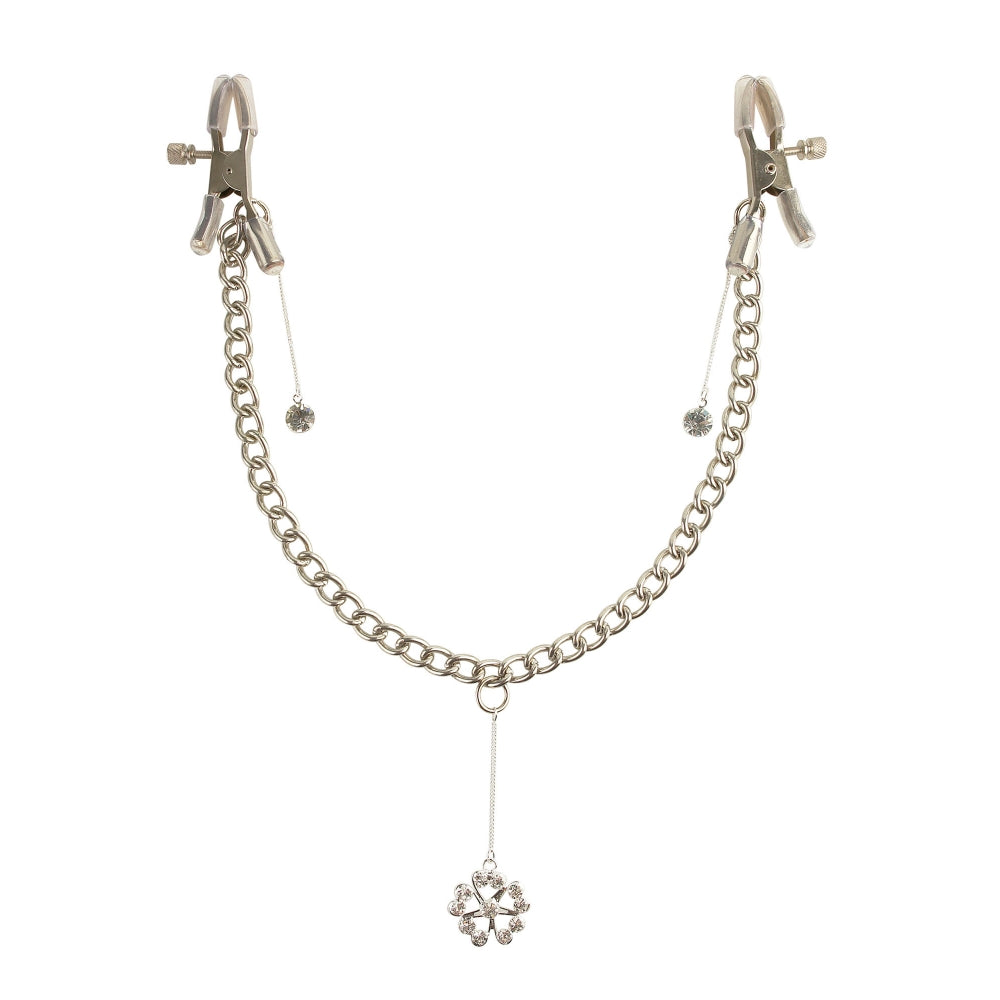Pipedream Crystal Nipple Clamps - Pinces à tétons avec chaîne