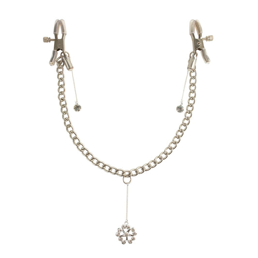 Pipedream Crystal Nipple Clamps - Pinces à tétons avec chaîne