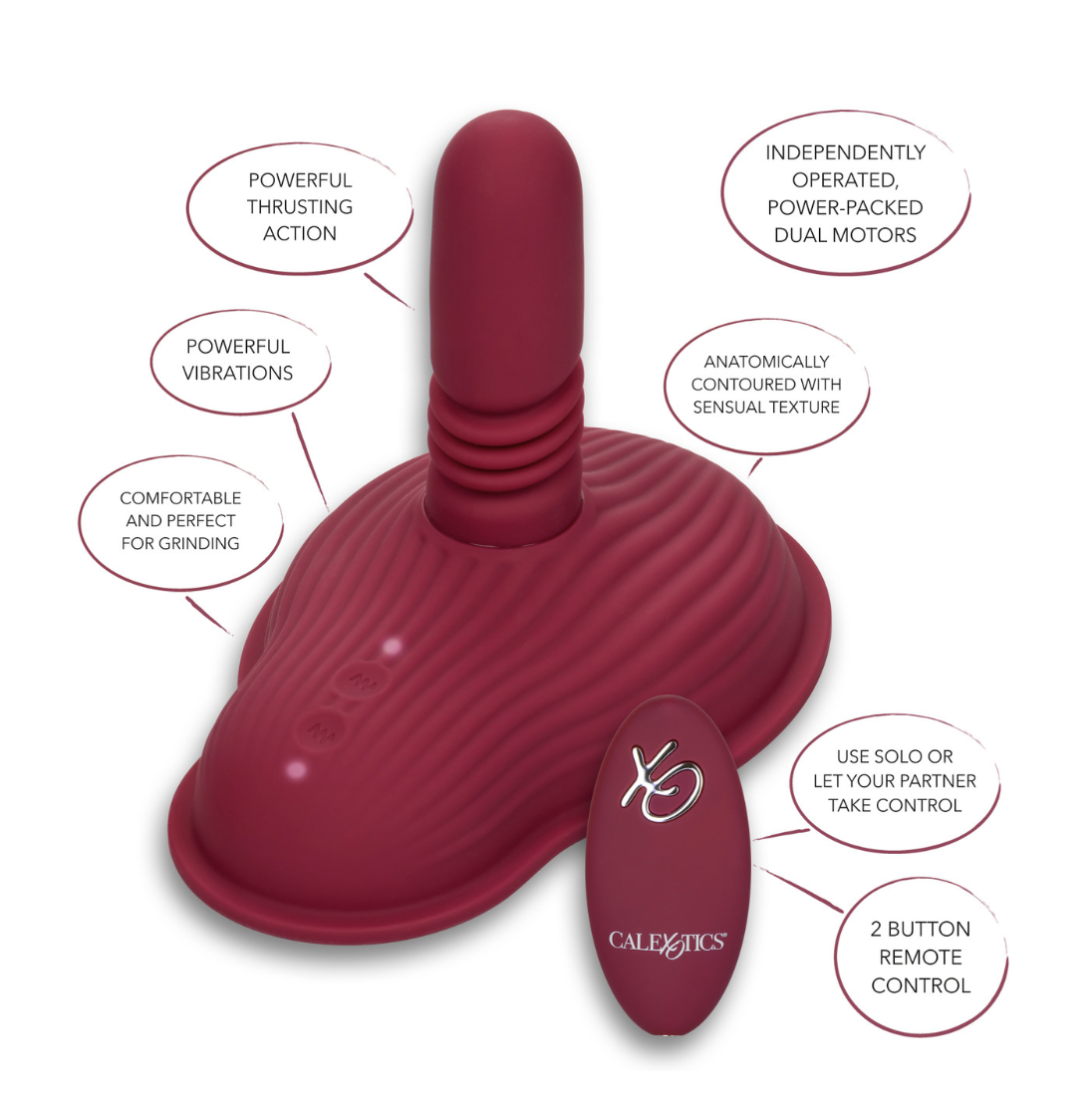 CalExotics Dual Rider™ Remote Control Thrust & Grind - Vibromasseur à double action