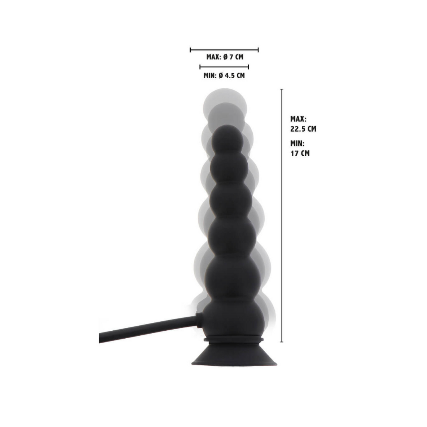 Hidden Desire Extreme Inflatable Suction Plug - Plug anal gonflable à ventouse