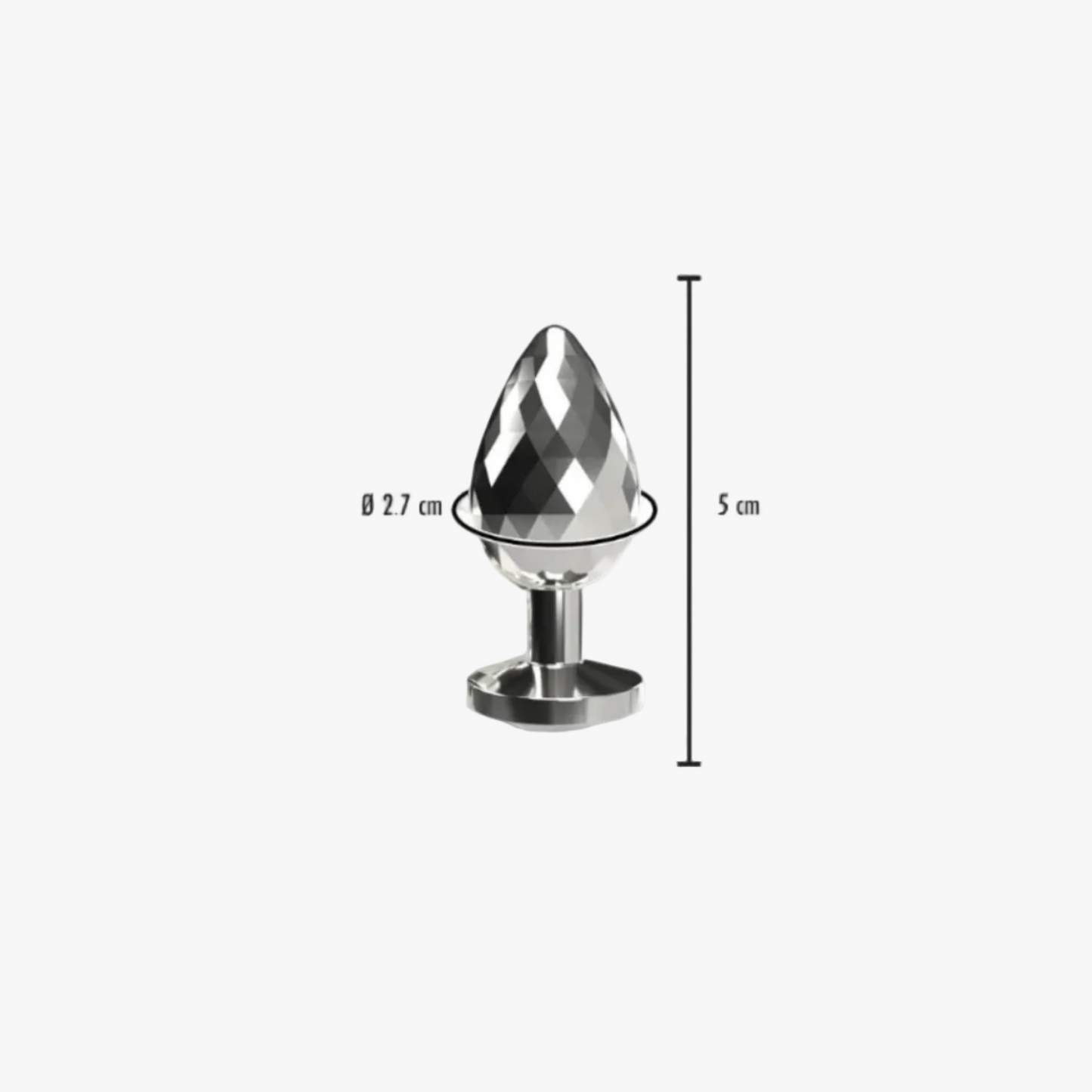 ToyJoy Disco Diamond Plug Small - Plug anal en aluminium